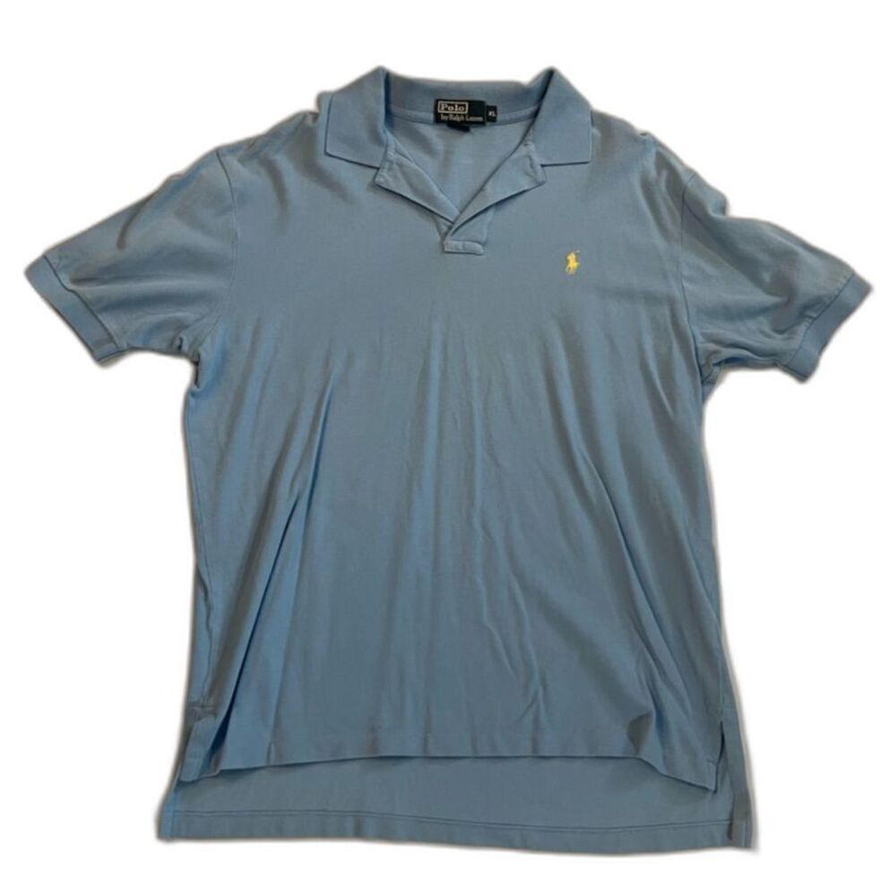 Polo Ralph Lauren Men’s Short Sleeve Polo Blue and Yellow
